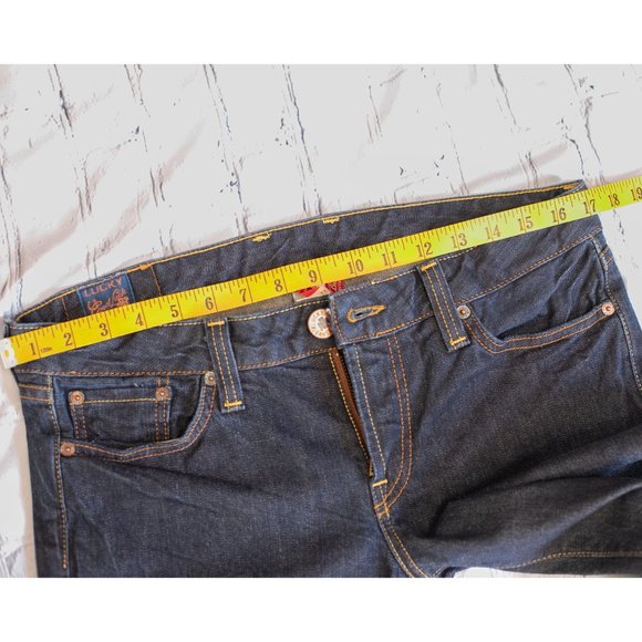 Lucky Brand Lola Boot Jean by Gene Montesano Jeans Red Inseam USA Size 10/30 - Picture 12 of 12